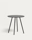 Taula rodona d'exterior Montjoi d'acer amb acabat gris Ø 70 cm