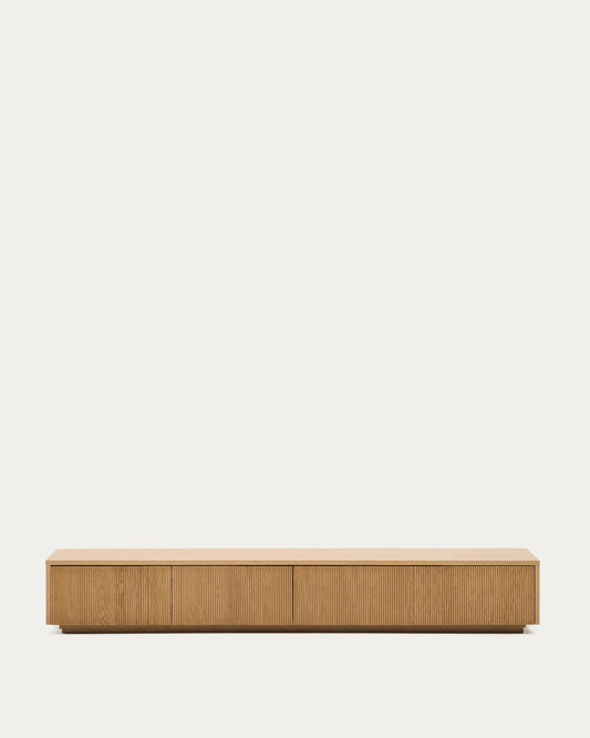 Moble TV Helvine 4 calaixos de xapa de roure 200 x 30 cm FSC 100%