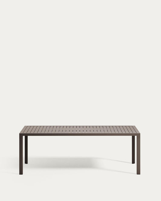 Taula d'exterior Culip d'alumini amb acabat talp 220 x 100 cm