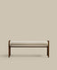 Banc desenfundable Macaret de fusta massissa de roure acabat noguera 120 cm FSC Mix Credit
