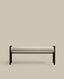 Banc desenfundable Macaret de fusta massissa de roure acabat negre 120 cm FSC Mix Credit