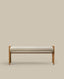 Banc desenfundable Macaret de fusta massissa de roure acabat natural 120 cm FSC Mix Credit