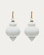 Set Irlo de 2 bolas colgantes decorativas de vidrio reciclado blanco Ø 13 cm