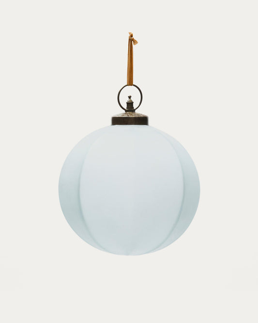 Bola de Nadal Talve de vidre reciclat blanc Ø 20 cm