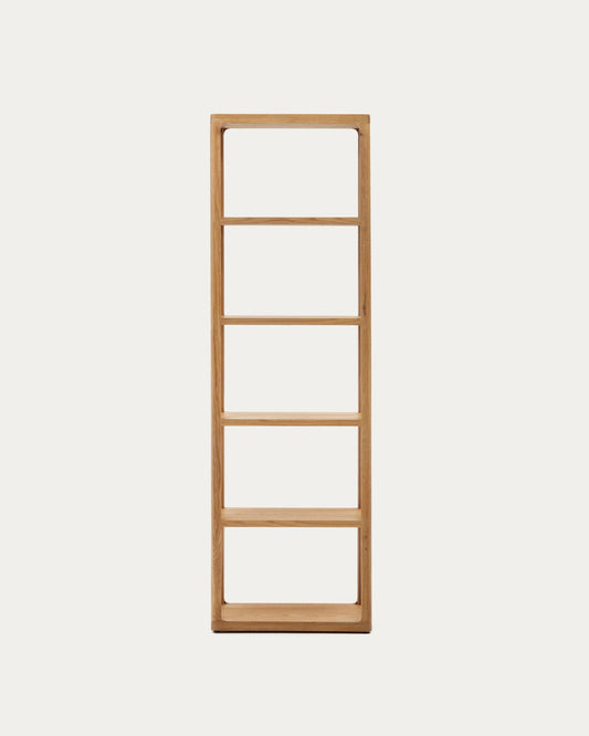 Prestatgeria Maymai amb estructura de fusta massissa de roure 60 x 193 cm