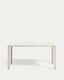 Taula d'exterior Culip d'alumini amb acabat blanc 150 x 77 cm