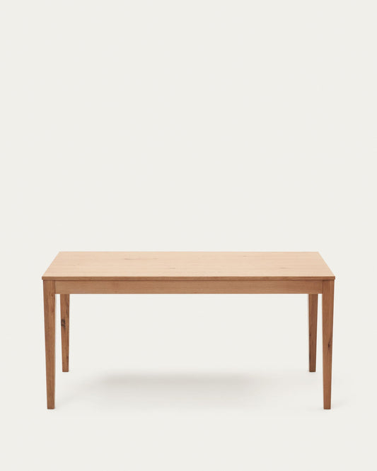 Taula extensible Yain de xapa i fusta massissa de roure 160 (220) x 80 cm