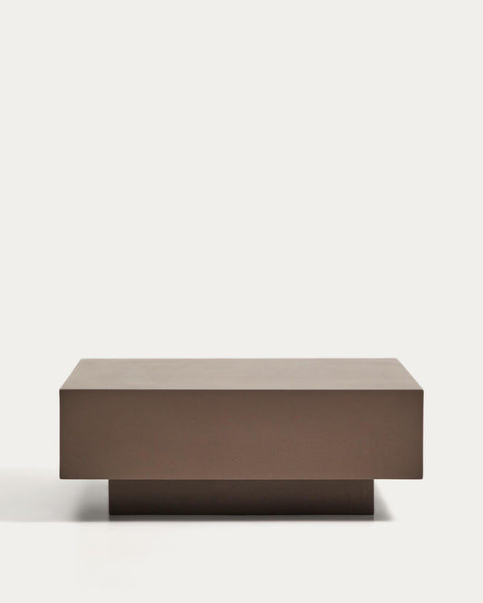 Taula de centre Rustella de ciment marró 80 x 60 cm