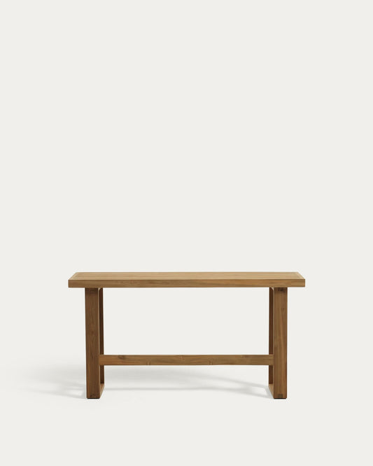 Banc alt 100% exterior Canadell de fusta massissa de teca reciclada 130 cm