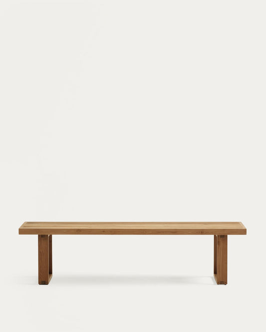 Banc 100% exterior Canadell de fusta massissa de teca reciclada 210 cm