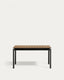 Taula extensible d'exterior Canyelles de polifusta i alumini negre mat 140 (200) x 90 cm