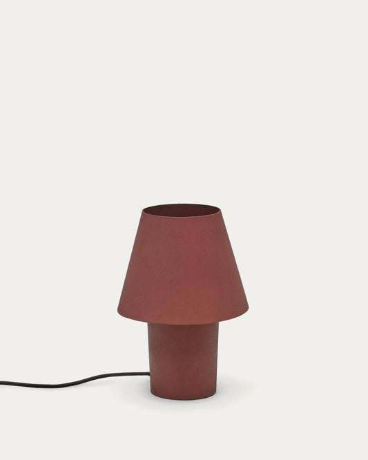 Llum de taula Canapost de metall amb acabat pintat terracota