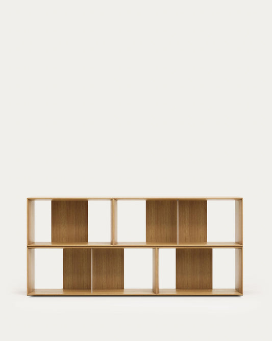 Conjunt Litto de 4 prestatgeries modulars de xapa de roure 168 x 76 cm