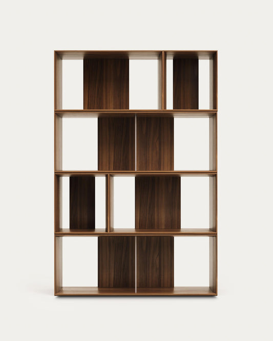 Conjunt Litto de 6 prestatgeries modulars de xapa de noguera 101 x 152 cm