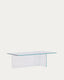Table basse Zaren en verre trempé transparent 120 x 60 cm