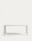 Taula d'exterior Culip d'alumini amb acabat blanc 180 x 90 cm