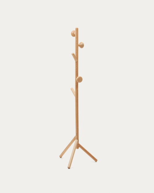 Penjador Nadue de fusta massissa de faig amb acabat natural 163 cm
