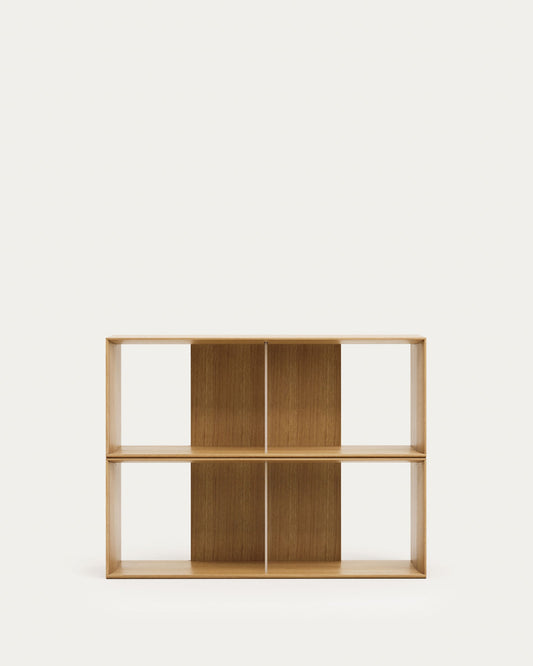 Conjunt Litto de 2 prestatgeries modulars de xapa de roure 101 x 76 cm