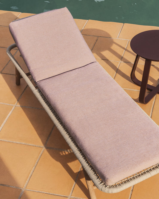 Coixí per a gandula Maoni 100 % PET beix 50 x 175 cm