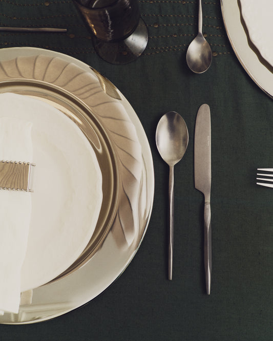 Plat de postres Varla de ceràmica beix