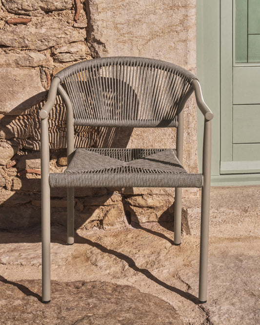 Cadira apilable d’exterior Livadia d’alumini talp