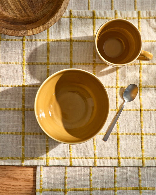 Taza Selune de cerámica amarillo