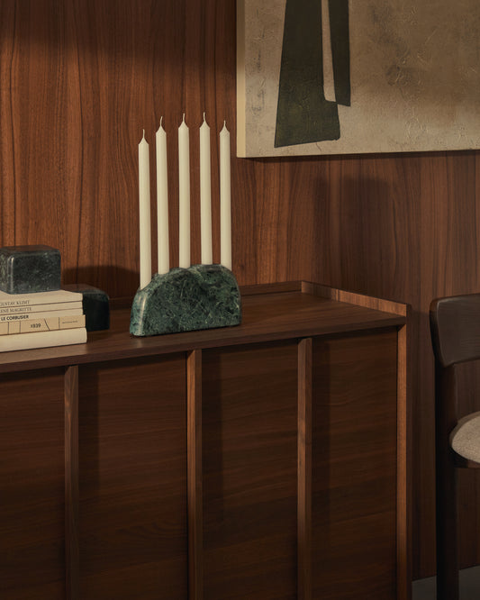 Canelobre gran Signe de marbre verd 10 cm