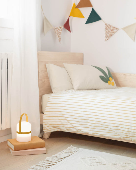 Llum de taula LED mini Ridley polietilè mostassa