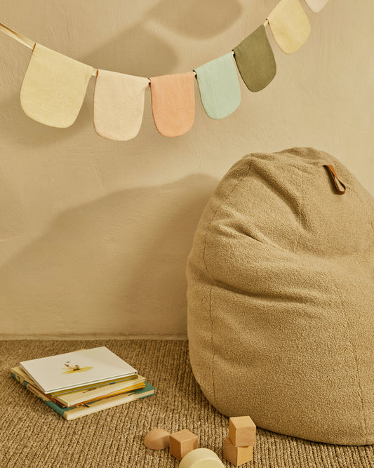 Garlanda amb banderoles Betia 100% cotó multicolor pastel 250 cm