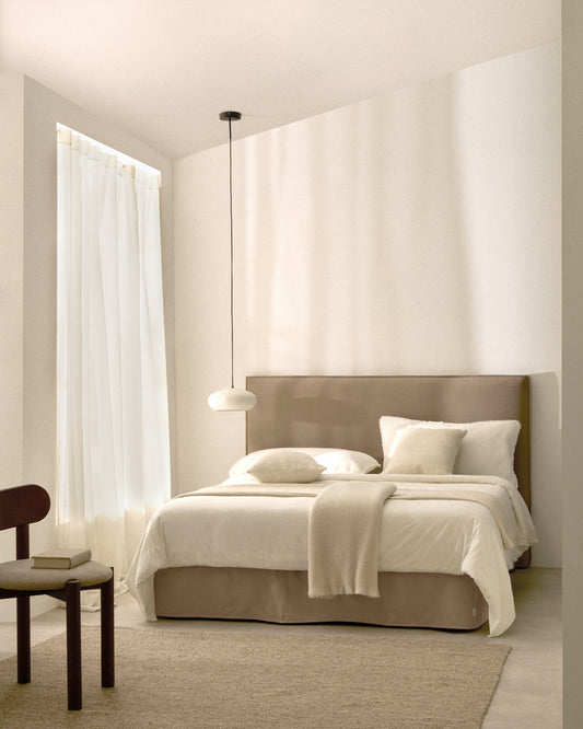 Llit desenfundable Jaira de lli i cotó topo per a matalàs de 180 x 200 cm FSC Mix Credit