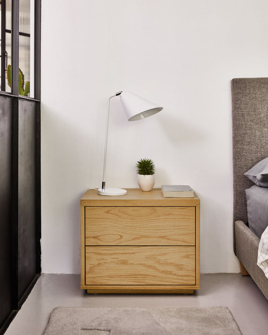 Tauleta de nit Abilen de xapa de roure 53 x 44 cm FSC 100%