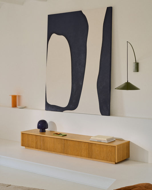 Moble TV Helvine 4 calaixos de xapa de roure 200 x 30 cm FSC 100%