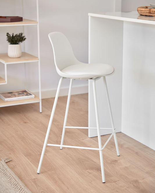 Tamboret Brighter blanc alçada 65 cm