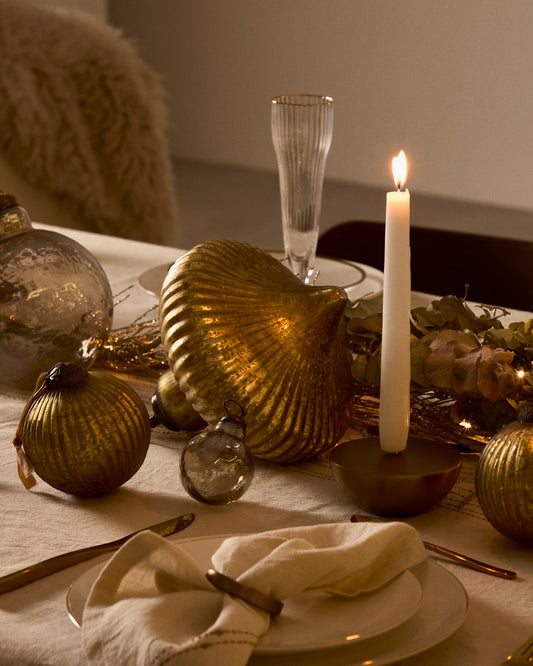 Adorn penjant Raj de vidre reciclat daurat 20 cm