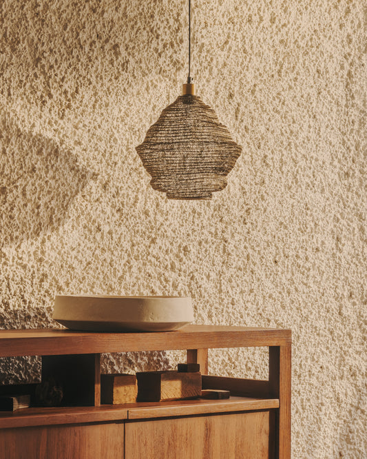 Lámpara de techo Sarraco de metal dorado Ø 30 cm