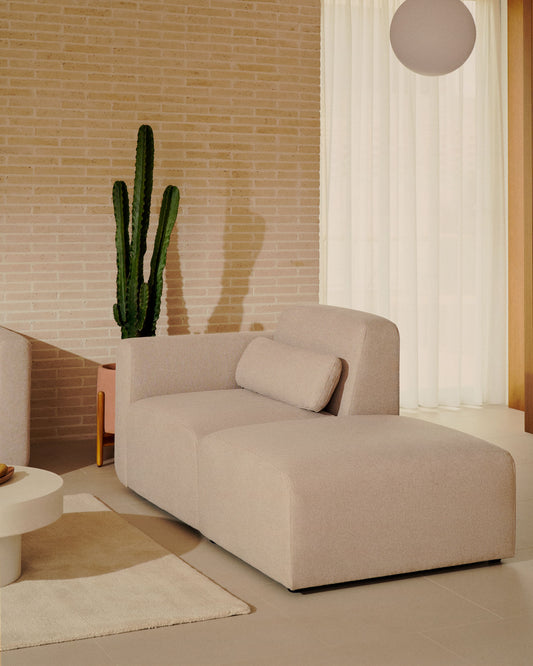 Sofà modular Neom 1 plaza amb terminal beix 169 cm FSC Mix Credit