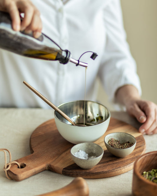 Taula de servir rodona Salma fusta massissa acàcia