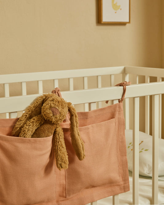 Organitzador per a bressol Laily 100% cotó rosa 25 x 45 cm