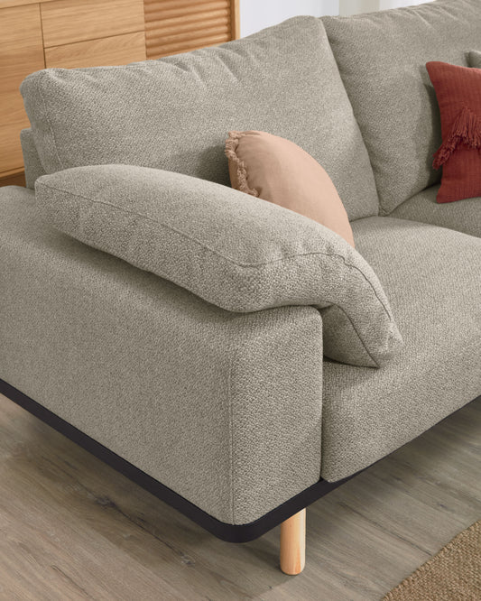 Conjunt Noa de 2 coixins de reposabraços beige