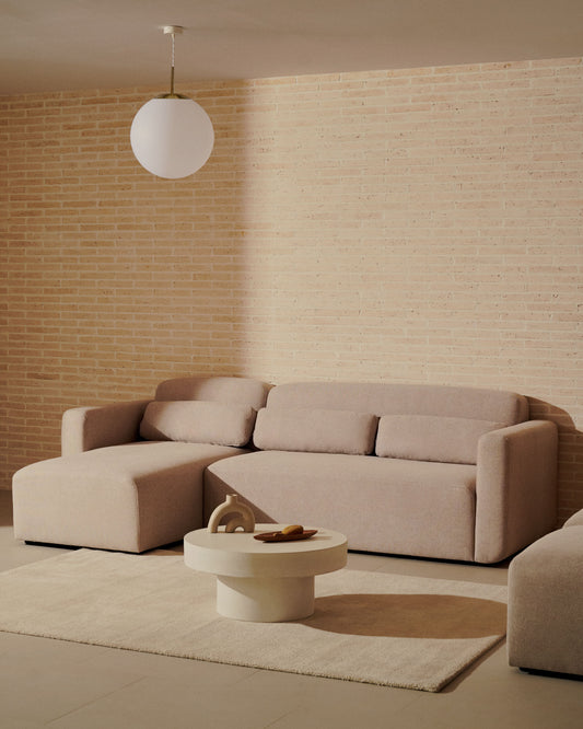 Sofà modular Neom 3 places chaise longue dret/esquerre beix 263 cm FSC Mix Credit