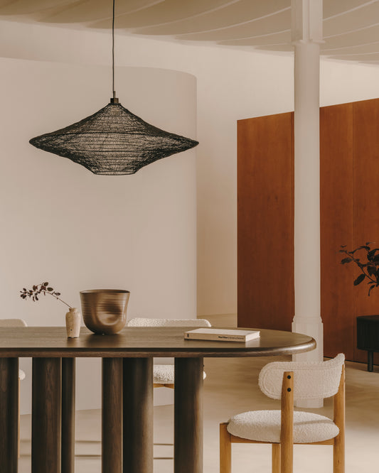 Lámpara de techo Makai de metal con acabado negro Ø 87 cm