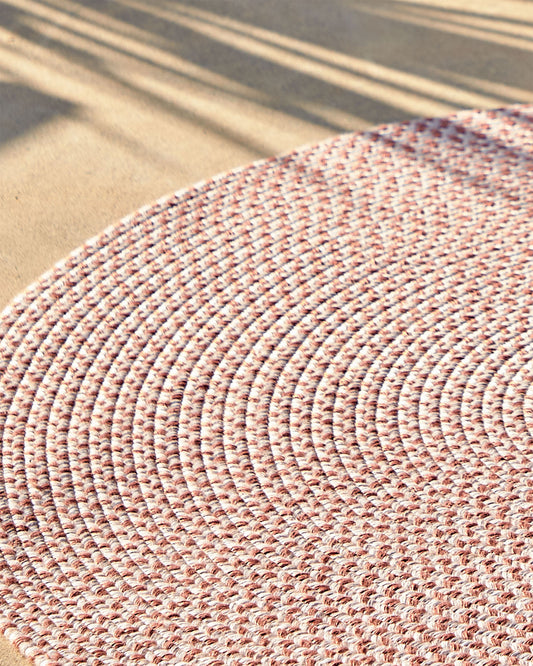 Alfombra redonda Rodhe 100% PET terracota Ø 150 cm