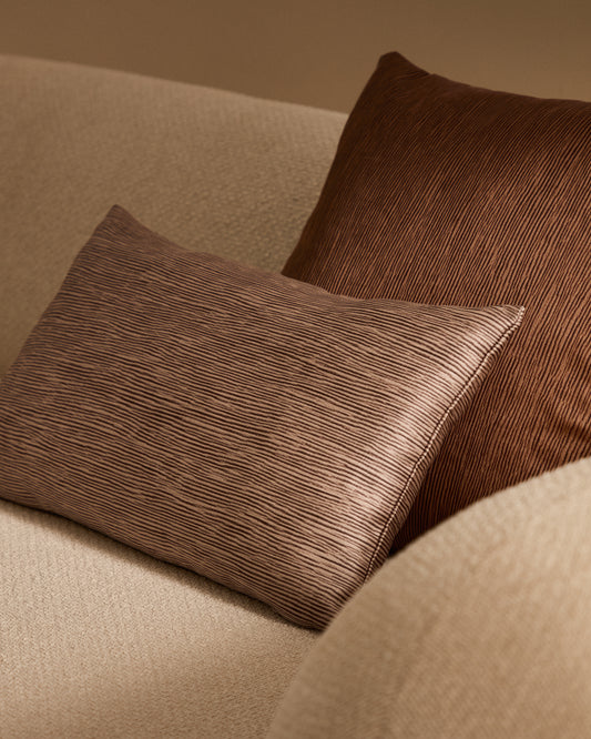 Funda de coixí Mirca estructura terracota 50 x 30 cm