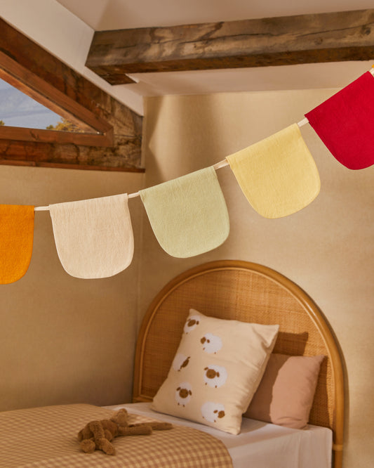 Garlanda amb banderoles Betia 100% cotó multicolor 250 cm