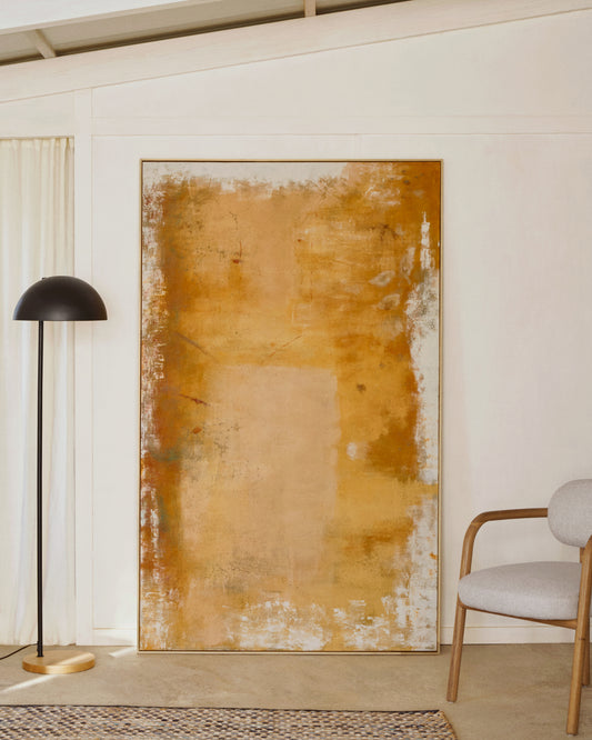 Cuadro abstracto Selnar amarillo 202 x 122 cm