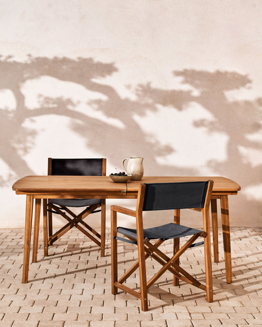 Taula extensible d'exterior Thianna de fusta massissa d'acàcia 180 (240) x 90 cm FSC 100%