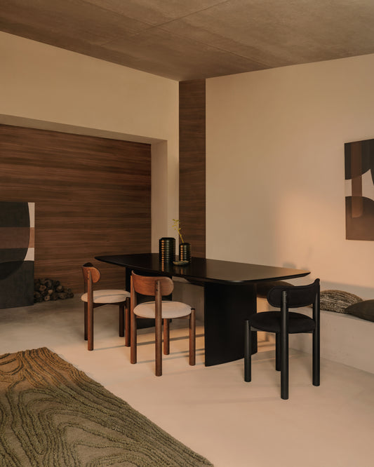 Taula Litto DM lacat negre 200 x 100 cm