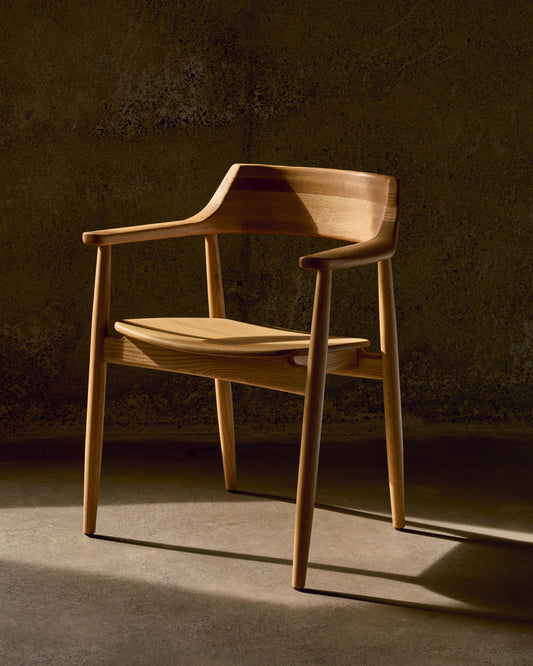 Chaise Fondes en bois de chêne, finition naturelle FSC Mix Credit