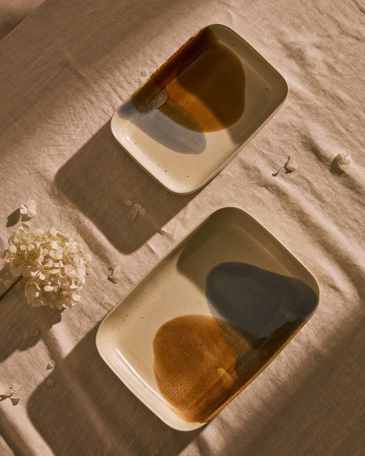 Safata gran de forn Miglo de ceràmica multicolor