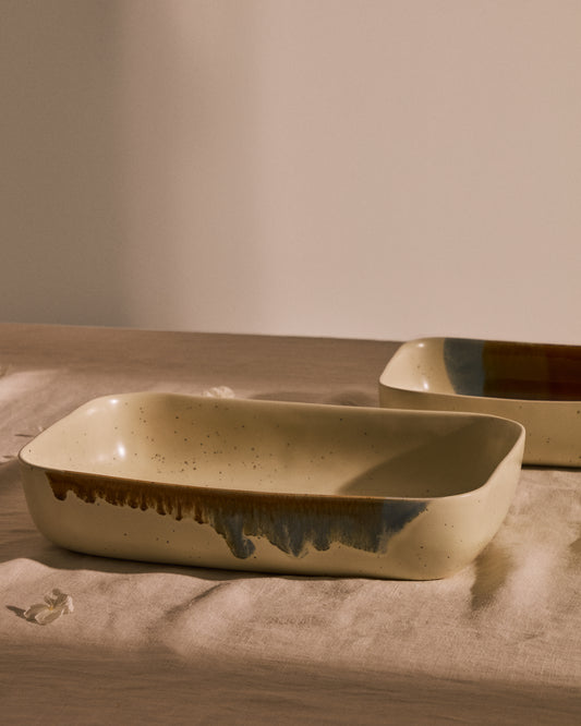 Fuente pequeña de horno Miglo de cerámica multicolor